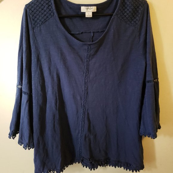 cute navy blue tops